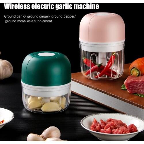 100ML Electric Garlic Masher Sturdy Durable Mini Garlic Chopper USB Charging For Crushed Garlic Crushed Ginger Crushed