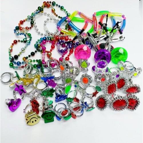 1000pcs Girl Mix-G Hair band Chip Necklace Bracelet Toys Princess Gift Pinata Loot Fillers Favors Novelty Birthday Party Favours