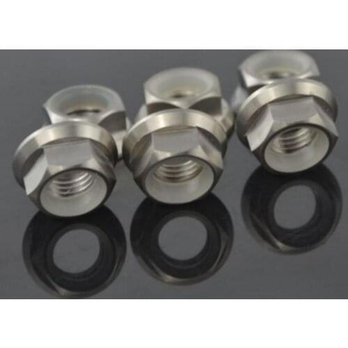 4PCS Titanium Ti M10 Pitch Sprocket Flange Lock Nut For Honda Suzuki Yamaha Nuts flange socket head cap M10x1.25mm