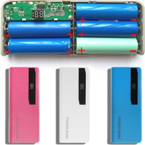 5x 18650 Li-Battery Charger LCD Display DIY Power Bank Case Flashlight External Box