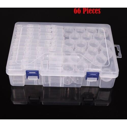 66/132/ Bottles Diamond Embroidery Accessories Storage box Tool Plastic Storage Box Accessory Rhinestones Mosaic Convenience
