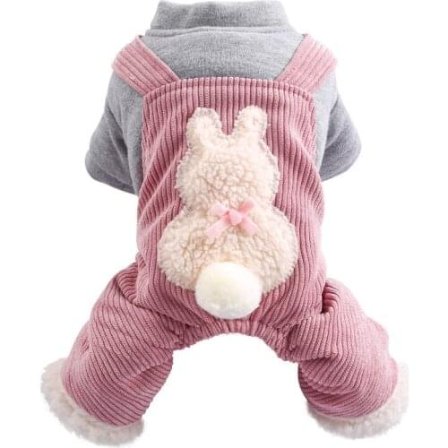 Pets Acessorios Dog Strap Pants with Rabbit Dog Costumes for Small Dogs Teddy Cute Rabbit Costume Cat Clothes Pet