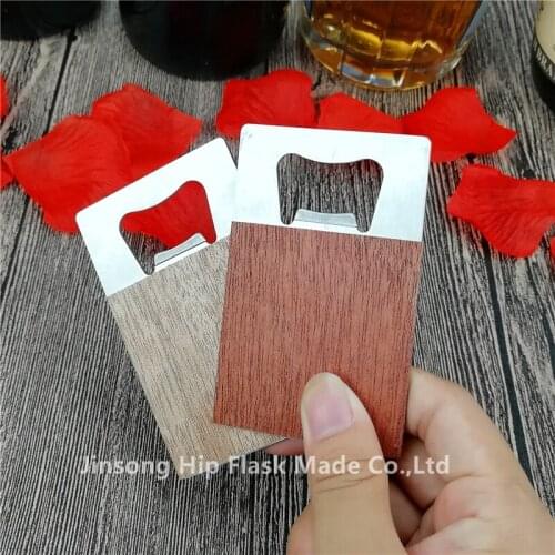 2018 NEW wooden wrapped leather stainless steel brushed Wine opener Square ,True wooden