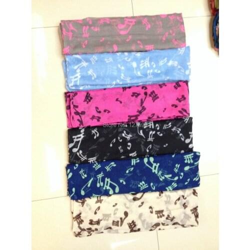 2016 New Fashion Music Notes Print Scarf Women Musical nmote Pattern Shawls And Scarves Wrap Hijab Long Scarf Free Shipping
