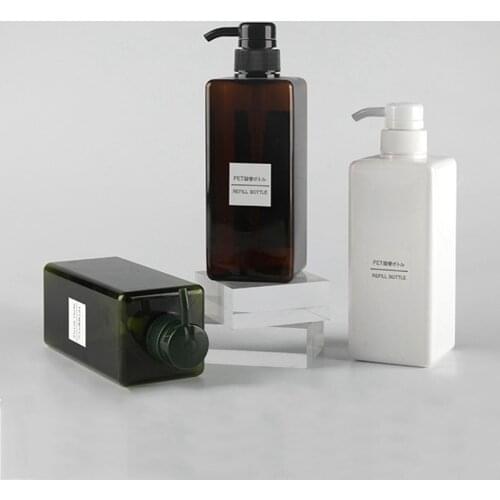 Home Storage Bottles Plastic Travel Clear Square Bottle Dispenser Soap Foam Foaming Pump Empty Bottle 250/450/650ml