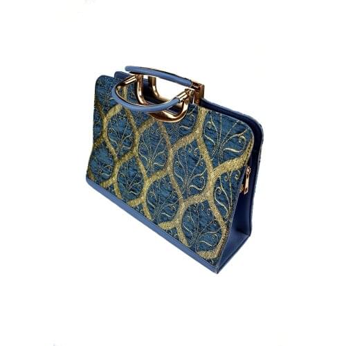 Handmade Elegant Handbag designed with special fabric with Ottoman motif
