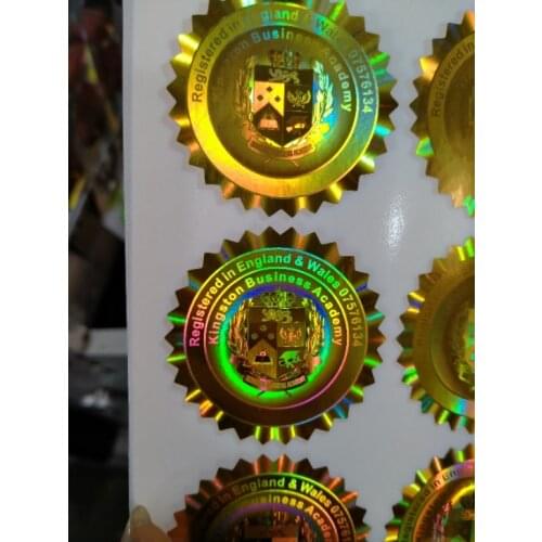 Permanent adhesive 3d hologram security sticker
