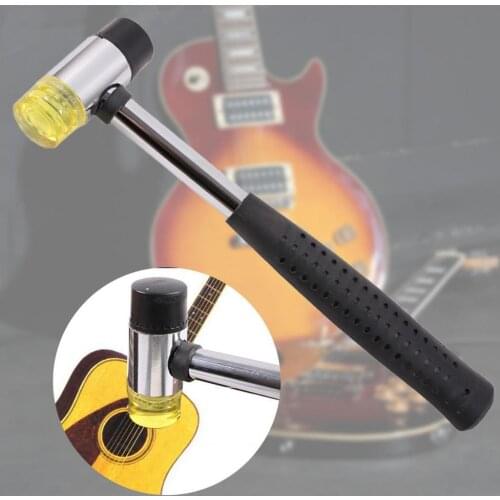 Guitar Fret Hammer Dual-head Anti-slip Handle Stainless Steel Detachable Head Luthier Hammer for Guitar Guitar Fret Hammer