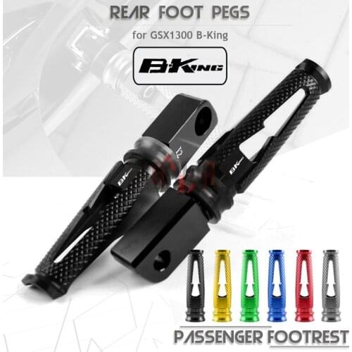 Motorcycle CNC Aluminum Rear Passenger Footrests Foot Rests Foot Pegs For Suzuki GSX1300 B-King GSX1300 BK