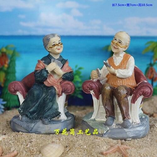 Husband, Wife, Grandpa, Grandma, Happy Life Resin, Decoration