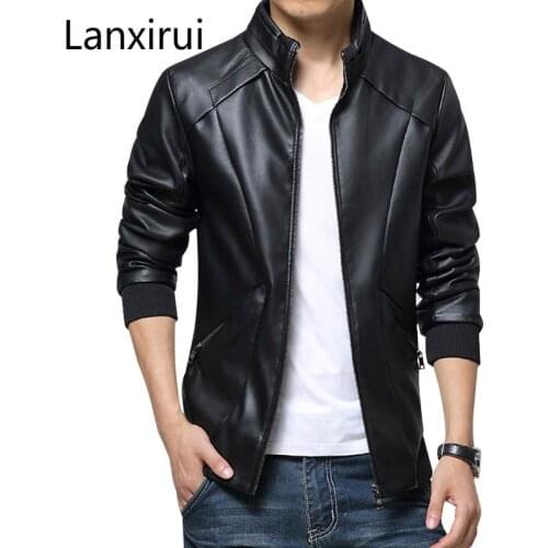 New Leather Jackets Men Autumn Winter Leather Clothing clothes Men Leather Jackets Male Business casual Coats