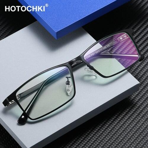 HOTOCHKI Eye Glasses Frames for Men Optical Glasses Myopia Glasses Mens Eyeglasses Blue Light Blocking Glasses