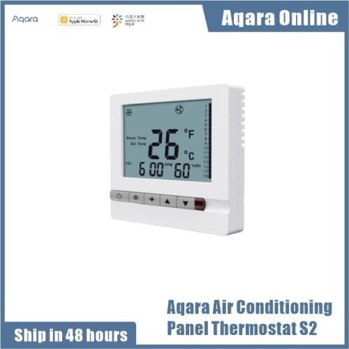 Aqara Air Conditioning Panel Thermostat S2 Central Air Conditioning Controller Floor Heating Controller Work For Mijia Home APP