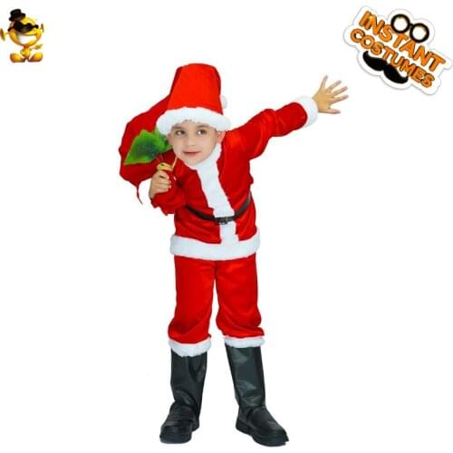 Child Santa Claus Clothes Costumes Role Play Christmas Boys New Years Xmas Party Cosplay Costumes