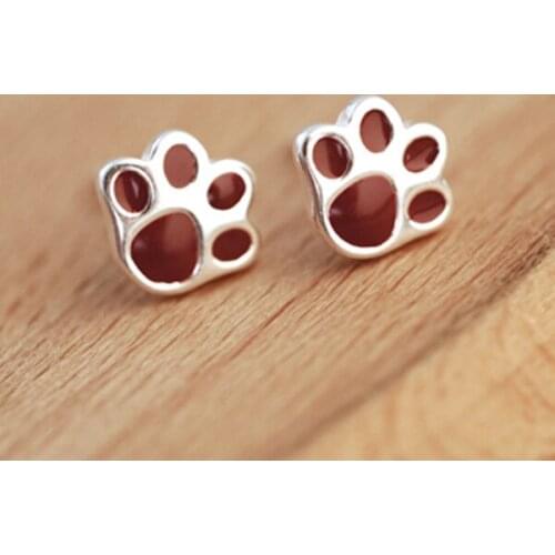 Daisies 925 Sterling Silver Earring Fashion Cute Tiny Cute Cat Claw Stud Earrings Gift For School Girls Kids Lady