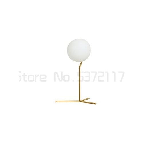 Nordic led table lamp personality spherical lampshade simple warm bedroom creative bedside lamp metal ball table lamp
