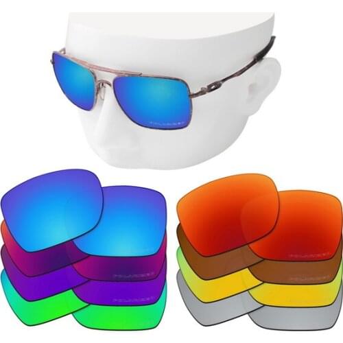 OOWLIT Anti-Scratch Replacement Lenses for-Oakley Deviation OO4061 Etched Polarized Sunglasses