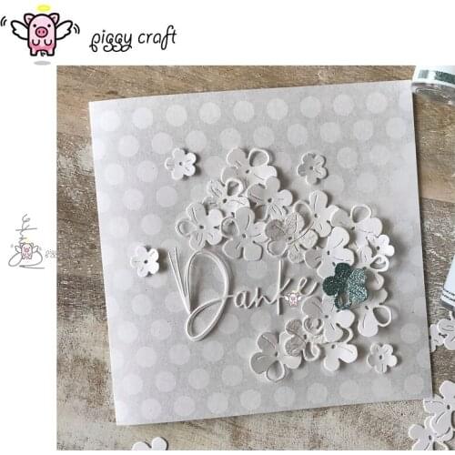 Piggy Craft metal cutting dies cut die mold German thank you letters Scrapbook paper craft album card punch knife art cutter die