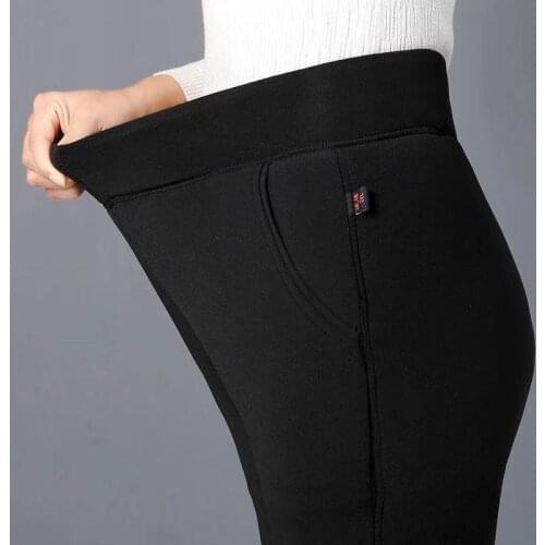 2021 Autumn Winter Women Warm Plus Thick Velvet Pants Female Slim High Waist Stretch Pencil Leggings Lady Loose Trousers K476