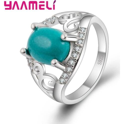 Big Oval Green Fire Opal Rings For Women Vintage 925 Sterling Silver Ring Fashion Jewelry Pretty Party Anel Top Quality