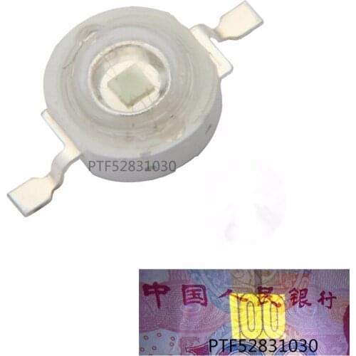 10pcs 3W High Power LED UV Light Chip 365nm 375NM 385nm 395nm 400nm 415nm 430nm Ultra Violet DIY