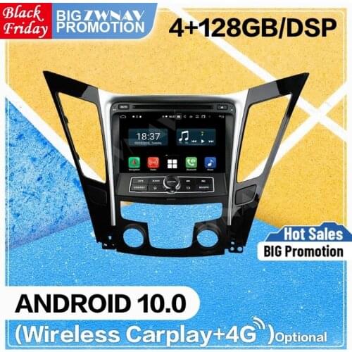 128GB Carplay Android 10 screen Car DVD Player for Hyundai SONATA 2011 2012 2013 WiFi GPS Navi Auto Radio Audio Stereo Head unit
