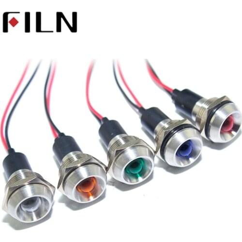 16mm mounting hole size metal high quality red yellow blue green 12v 24v 110v 220v indicator light