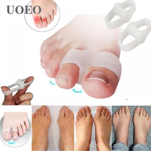 2PCS Silicone Gel Thumb Corrector Bunion Foot Toe Hallux Valgus Protector Separator Finger Straightener Adjuster Foot Care Tool
