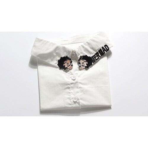 2016 autumn girl lady fashion female removable shirt collar fake fake collar cotton cute embroidery r false collar decoration