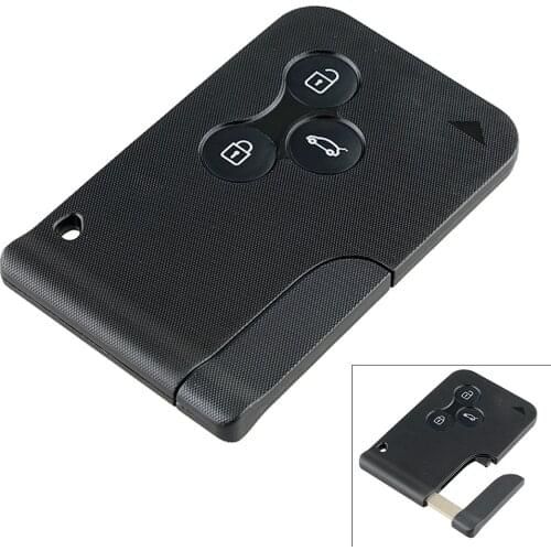 433MHz 3 Buttons Remote Smart Car Key with ID46 PCF7947 Chip and Emergency Insert Blade Card for Renault Megane Scenic 2003-2008