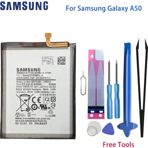 Original SAMSUNG A50 Phone Battery EB-BA505ABU For Samsung Galaxy A50 A505F SM-A505F 4000mAh Li-ion Replacement Batteries Tools