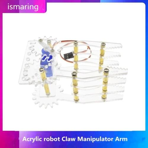 Acrylic robot Claw Manipulator Arm SG90 servos smart robot gripper for arduino