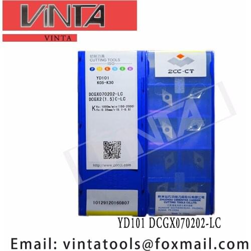 Free shipping high quality 10pcs/lots YD101 DCGX070202-LC DCGX070202-LH cnc carbide turning inserts