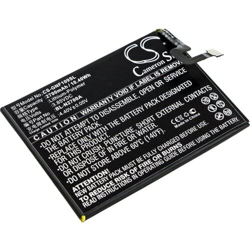 CS 2700mAh / 10.40Wh battery for GIONEE F109, F109L, F109N BL-N2700A