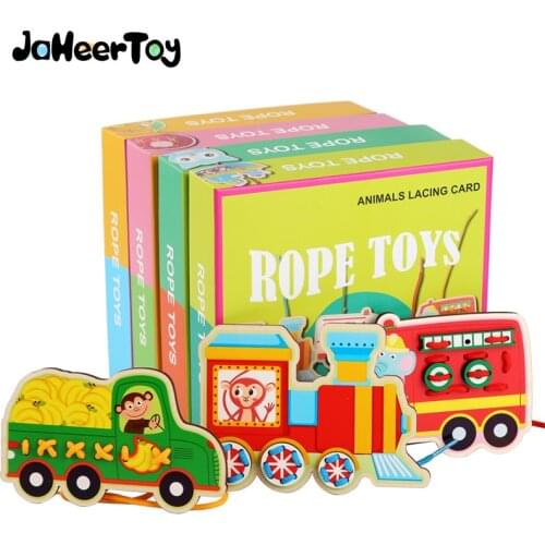 Baby Wooden Toys for Children Montessori Educational Kiid Gift Cartoon Animal Traffic Exercise Babys Fine Hand Movements