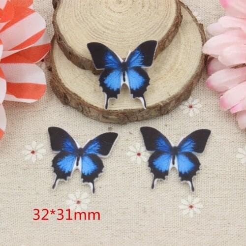 15pcs/lot flat back resin kawaii resin butterfly for kids home clothing shoes resin cabochons