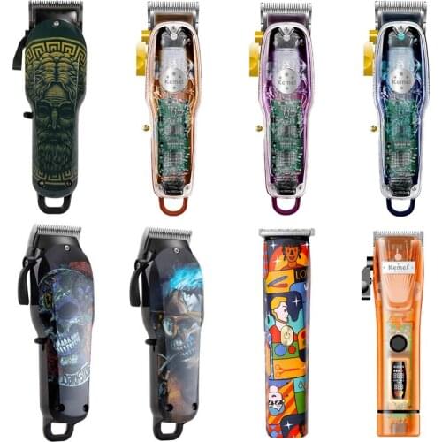 Kemei Hair Clipper Professional Cordless Electric Trimmer Hair Machine Retro Hair Cutter Men Haircut Rechargeable Hair Trimmer