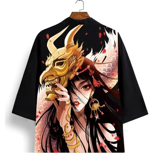 Women Kimono Cardigan Haori Yukata Japanese Kimono Women Japanese Clothing Streetwear Shirt Kimono Haori WomenS Blouse Obi