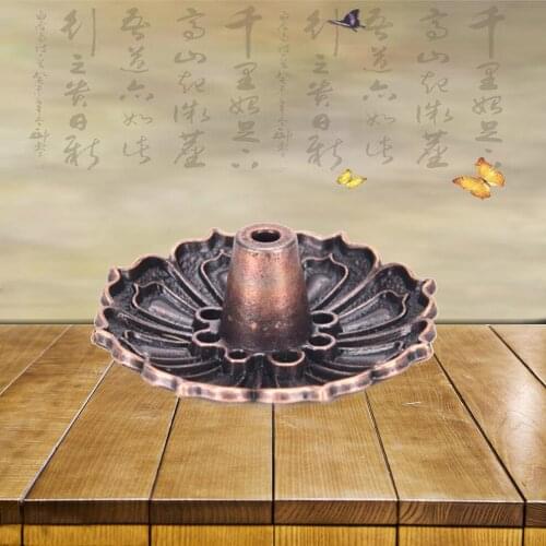 Mini Porous Incense Base Lotus Stick Incense Burner 9-Hole Alloy Incense Holder Gourd Incense Sticks Home Decoration Supplies