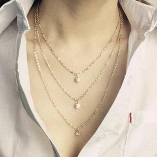 Europe and the United States fashion simple personality popular multiple new necklace pendant necklace