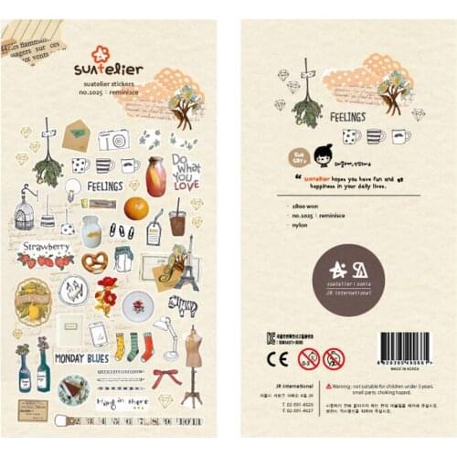Cartoon Sweet Memory Reminisce Stickers Decoration Diary Stickers DIY Album Mobile Phone Scrapbooking PVC Stationery Stickers