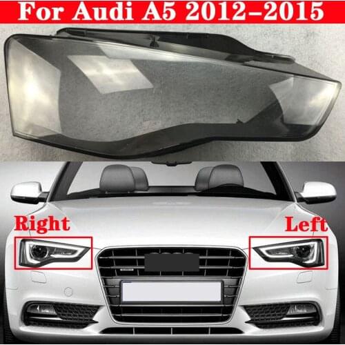 For Audi A5 2012-2015 Car Front Headlight Cover Auto Headlamp Lampshade Lampcover Head Lamp light Covers glass Lens Shell Caps