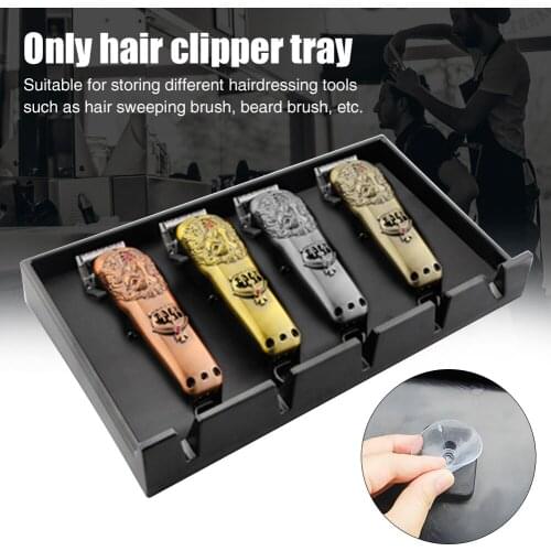 Scissors Shelf Protection Salon Organizer Hair Clipper Holder With Sucker Storage Tray Barber Shop Anti-slip Accessories Rack