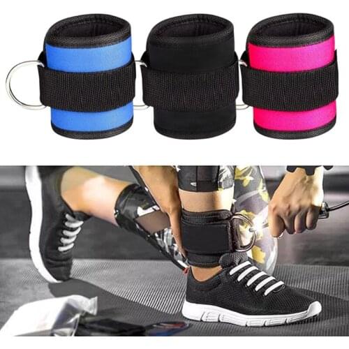 Adjustable D-ring Ankle Strap Foot Support Ankle Protector Buckle Ankle Gym Fitness Leg Ankle Cuffs Power Weight Lifting