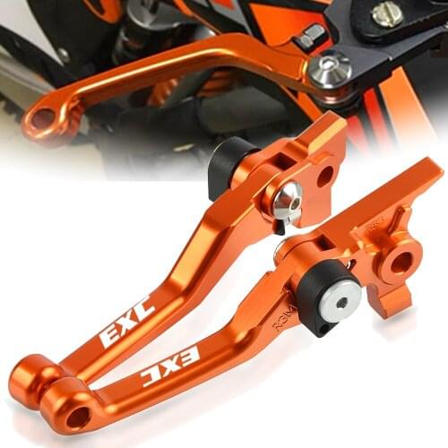 Motorcycle Pivot Brake Clutch Lever With "EXC" LOGO FOR 125 200 250 300 400 450 500 530 EXC SIX DAYS 250EXC TPI 300EXC TPI