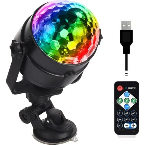 Stage Light 5V USD Projector Disco Light Ball Lighting for Car Home Wedding Outdoor Party with Remote Ajustable Base 5V USB DJ