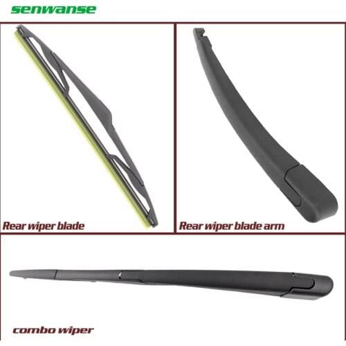 Senwanse Rear Wiper Bade and arm for Ford Fiesta MK6 MK7 2008-2017 back windshield windscreen wiper blade