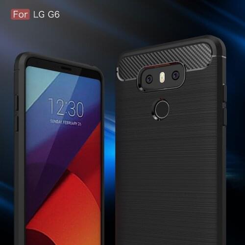For LG G6 Case Silicon Case for LG G6 LG G7 Q6 Cover Soft TPU Carbon Fiber Brushed Mobile Phone Funda Coque Etui Accessory