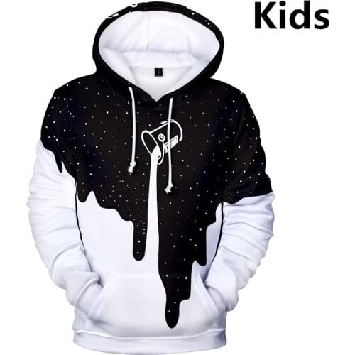 3 To 14 Years Kids Hoodie Space Galaxy Pour Milk 3d Hoodies Sweatshirt Boys Girls Long Sleeve Jacket Coat Children Clothes