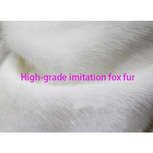 High-grade imitation fox fur fabric,3cm pile faux furs,fashion fur collar decorative carpet plush fabric,170*45cm(half yard)/pcs